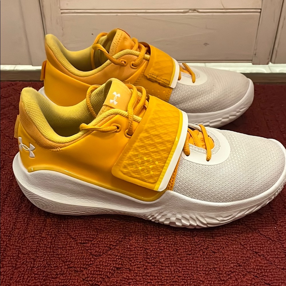 Under Armour Yellow and White Shoes